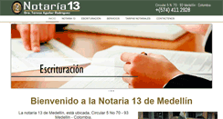 Desktop Screenshot of notaria13medellin.com