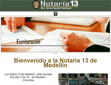 Tablet Screenshot of notaria13medellin.com
